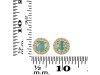Kyanite (Green) & White Topaz Stud Earring KYN-RDE-1259-G.