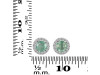 Kyanite (Green) & White Topaz Stud Earring KYN-RDE-1259-G.