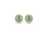 Kyanite (Green) & White Topaz Stud Earring KYN-RDE-1259-G.