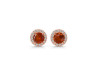 Kyanite (Orange) & White Topaz Stud Earring KYN-RDE-1259-O.