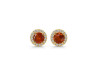 Kyanite (Orange) & White Topaz Stud Earring KYN-RDE-1259-O.