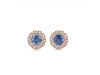 Kyanite & White Topaz Stud Earring KYN-RDE-1268.