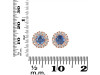 Kyanite & White Topaz Stud Earring KYN-RDE-1268.