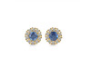 Kyanite & White Topaz Stud Earring KYN-RDE-1268.