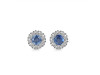 Kyanite & White Topaz Stud Earring KYN-RDE-1268.