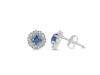 Kyanite & White Topaz Stud Earring KYN-RDE-1268.