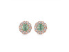 Kyanite (Green) & White Topaz Stud Earring KYN-RDE-1268-G.