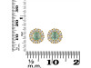Kyanite (Green) & White Topaz Stud Earring KYN-RDE-1268-G.