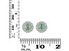 Kyanite (Green) & White Topaz Stud Earring KYN-RDE-1268-G.