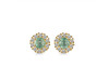 Kyanite (Green) & White Topaz Stud Earring KYN-RDE-1268-G.