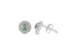 Kyanite (Green) & White Topaz Stud Earring KYN-RDE-1268-G.