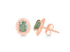 Kyanite (Green) Stud Earring KYN-RDE-35-G.
