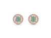 Kyanite (Green) & White Stud Topaz Earring KYN-RDE-985-G.