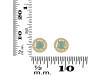 Kyanite (Green) & White Stud Topaz Earring KYN-RDE-985-G.