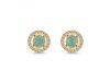 Kyanite (Green) & White Stud Topaz Earring KYN-RDE-985-G.