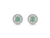 Kyanite (Green) & White Stud Topaz Earring KYN-RDE-985-G.