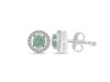 Kyanite (Green) & White Stud Topaz Earring KYN-RDE-985-G.