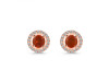 Kyanite (Orange) & White Topaz Stud Earring KYN-RDE-985-O.