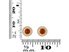 Kyanite (Orange) & White Topaz Stud Earring KYN-RDE-985-O.