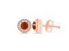 Kyanite (Orange) & White Topaz Stud Earring KYN-RDE-985-O.