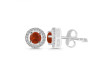 Kyanite (Orange) & White Topaz Stud Earring KYN-RDE-985-O.