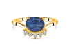 Kyanite & White Topaz Ring KYN-RDR-1681.