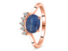 Kyanite & White Topaz Ring KYN-RDR-1681.