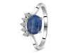 Kyanite & White Topaz Ring KYN-RDR-1681.