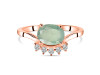 Kyanite (Green) & White Topaz Ring KYN-RDR-1681-G.