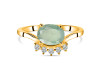 Kyanite (Green) & White Topaz Ring KYN-RDR-1681-G.