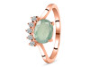 Kyanite (Green) & White Topaz Ring KYN-RDR-1681-G.