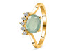 Kyanite (Green) & White Topaz Ring KYN-RDR-1681-G.