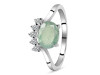 Kyanite (Green) & White Topaz Ring KYN-RDR-1681-G.