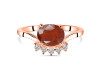 Kyanite (Orange) & White Topaz Ring KYN-RDR-1681-O.