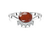 Kyanite (Orange) & White Topaz Ring KYN-RDR-1681-O.