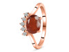 Kyanite (Orange) & White Topaz Ring KYN-RDR-1681-O.