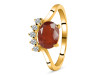 Kyanite (Orange) & White Topaz Ring KYN-RDR-1681-O.