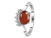 Kyanite (Orange) & White Topaz Ring KYN-RDR-1681-O.