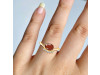 Kyanite (Orange) & White Topaz Ring KYN-RDR-1681-O.