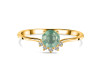 Kyanite (Green) & White Topaz Ring KYN-RDR-1942-G.