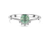 Kyanite (Green) & White Topaz Ring KYN-RDR-1942-G.