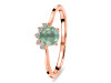 Kyanite (Green) & White Topaz Ring KYN-RDR-1942-G.