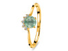 Kyanite (Green) & White Topaz Ring KYN-RDR-1942-G.