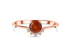 Kyanite (Orange) & White Topaz Ring KYN-RDR-1942-O.