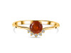 Kyanite (Orange) & White Topaz Ring KYN-RDR-1942-O.