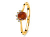 Kyanite (Orange) & White Topaz Ring KYN-RDR-1942-O.