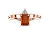 Kyanite (Orange) & White Topaz Ring KYN-RDR-2194-O.