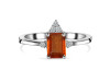 Kyanite (Orange) & White Topaz Ring KYN-RDR-2194-O.