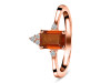 Kyanite (Orange) & White Topaz Ring KYN-RDR-2194-O.