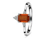 Kyanite (Orange) & White Topaz Ring KYN-RDR-2194-O.